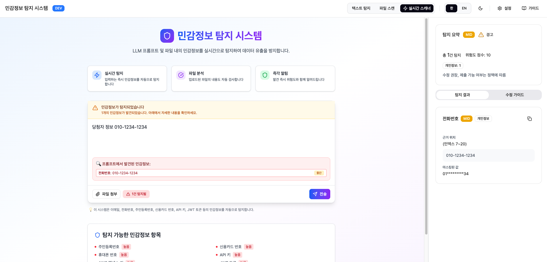PII Detection System